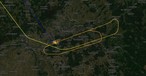 Flug NH203 am frühen Morgen des 3. Juli über Frankfurt: Musste ein Mal durchstarten und eine Extrarunde drehen.