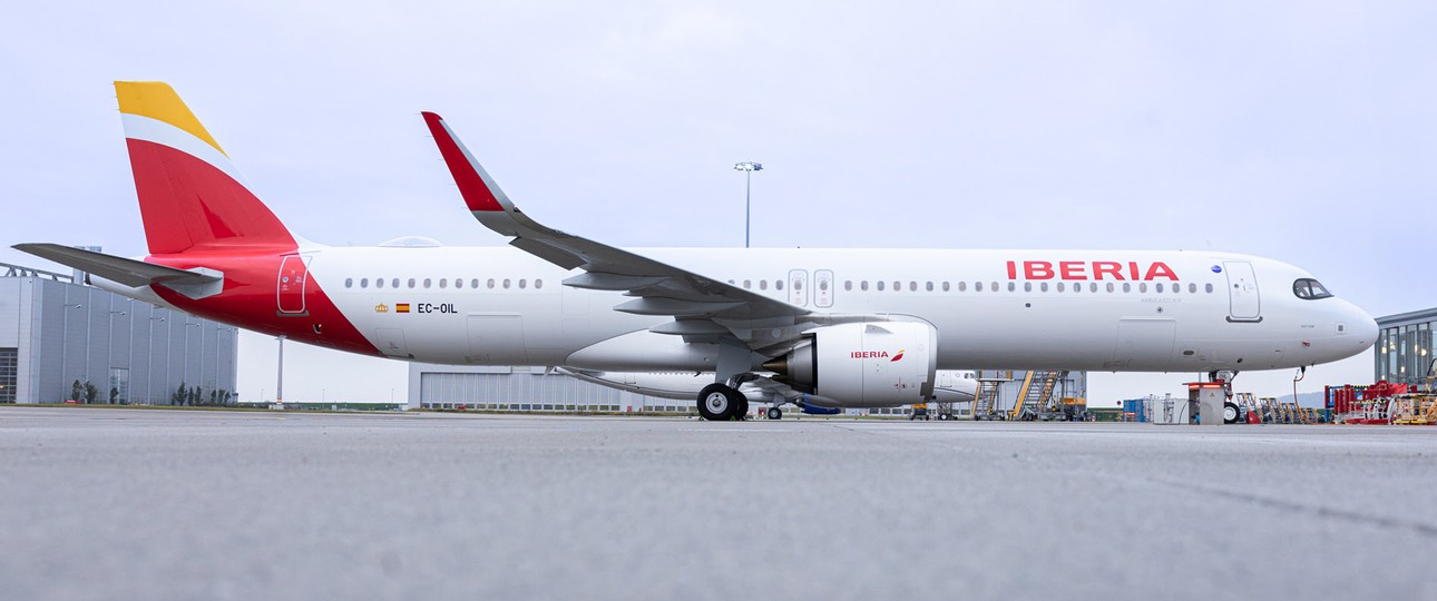 Erster Airbus A321 XLR: Bei Iberia trägt das Flugzeug die Kennung EC-OIL: