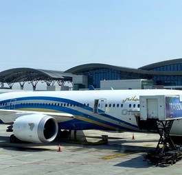Boeing 787-9 von Oman Air in Muscat: Das Langstreckenmodell von Oman Air.