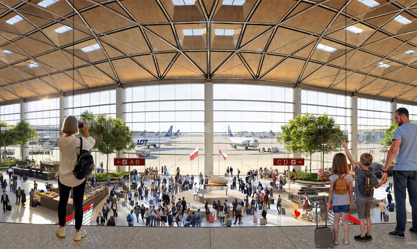 Das Terminal des Port Polska: Platz für vorerst 44 Millionen Passagiere.