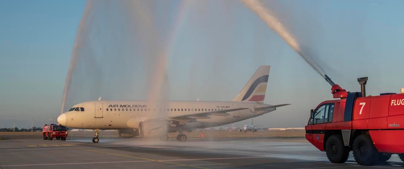 Airbus A319 von Air Moldova: Darf nicht nach Moskau.