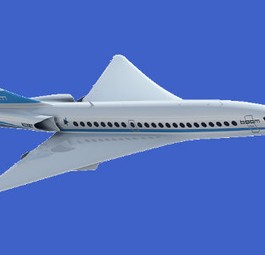 Skizze eines Boom-Fliegers. Qatar Airways wäre gerne dabei.