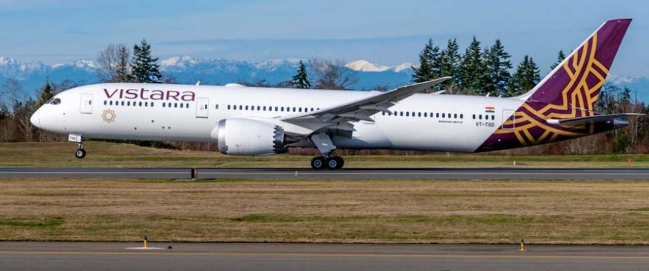 Die Boeing 787-9 von außen: Vistara hat sechs Exemplare bestellt.