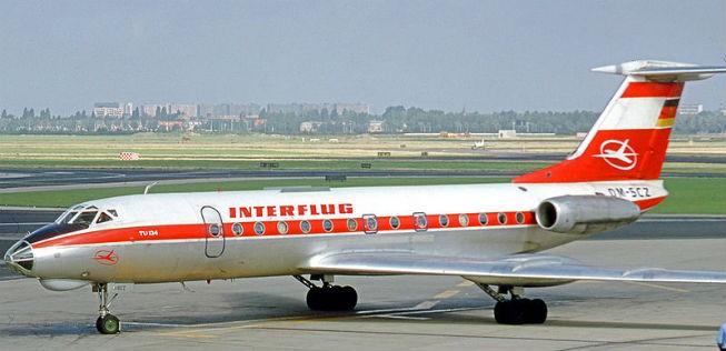 Eine Tupolew TU-134 der Interflug: Der letzte Flug der DDR-Airline erfolgte mit einer Maschine dieses Typs.