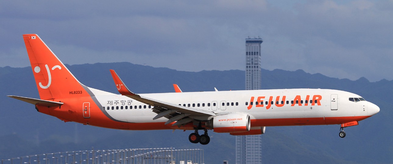 Boeing 737 von Jeju Air (Archivbild): Probleme bei der Landung in Busan.