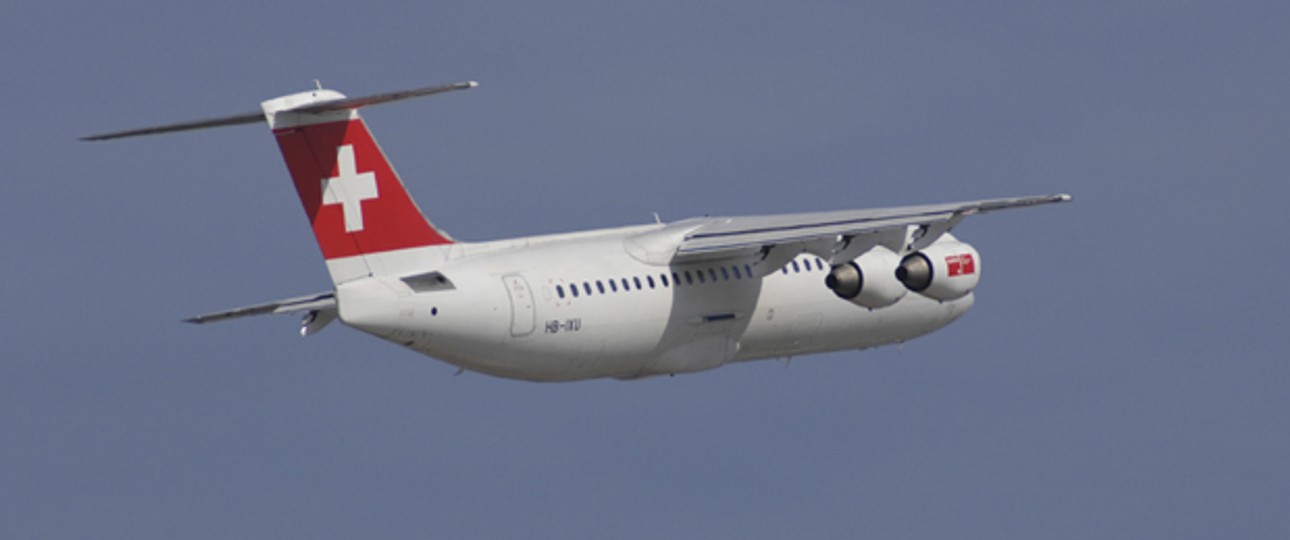 Avro RJ100 von Swiss: Schwerer Zwischenfall.