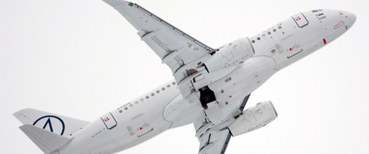 Der Superjet 100 im Test mit Winglets: Künftig auch auf Irans Flughäfen zu sehen?
