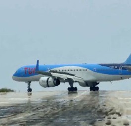 Boeing 757 im Rückwärtsgang