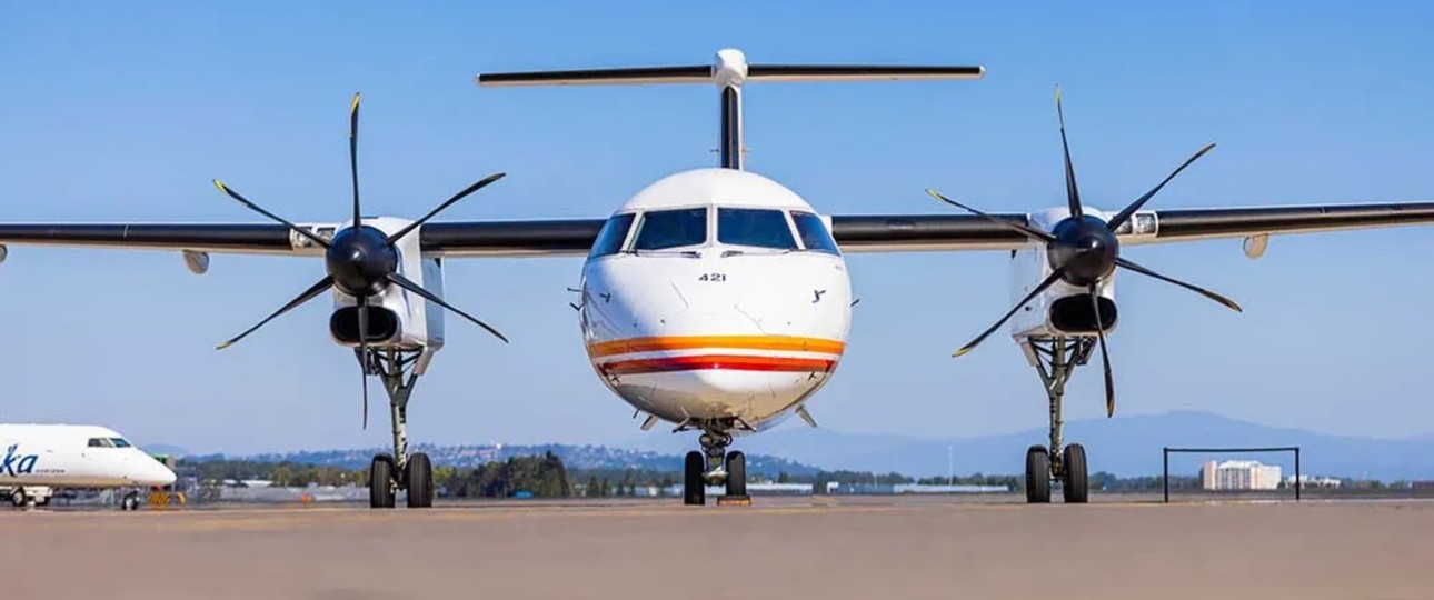 Eine De Havilland Canada Dash 8-400 von Alaska Airlines: Ein Exemplar fliegt jetzt in Chile.