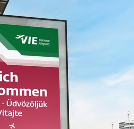 Das neue, grüne Logo am Flughafen Wien: Das neue Design ...