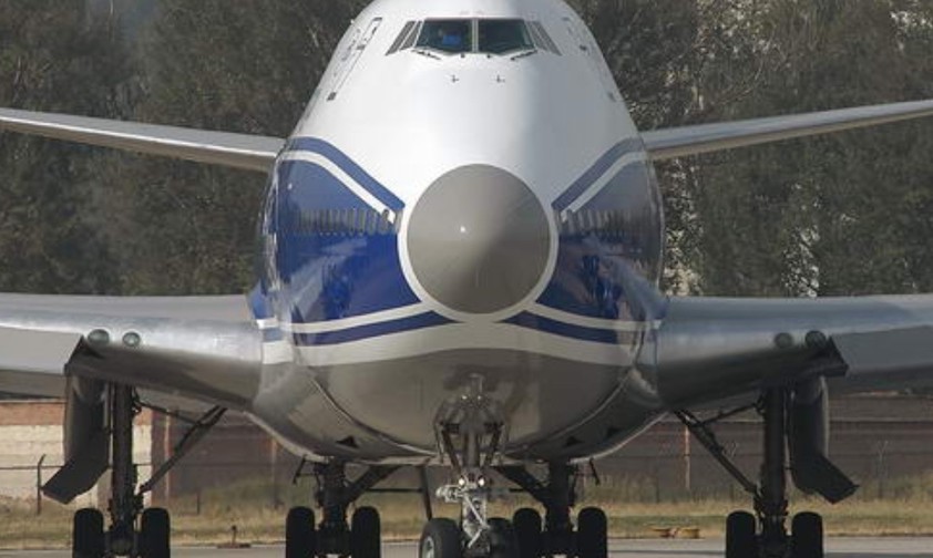 Boeing 747 von Air Bridge Cargo: Schweine an Bord.