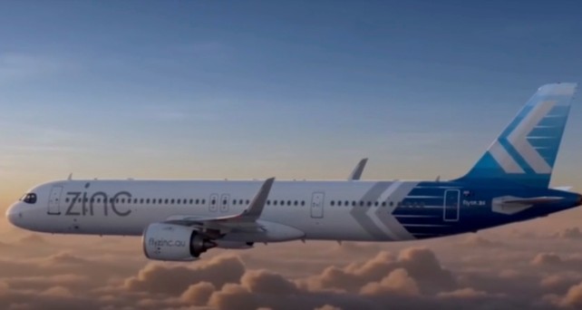 Airbus A321 in den Farben von Zinc Airlines: Will in Australien Erfolg haben.