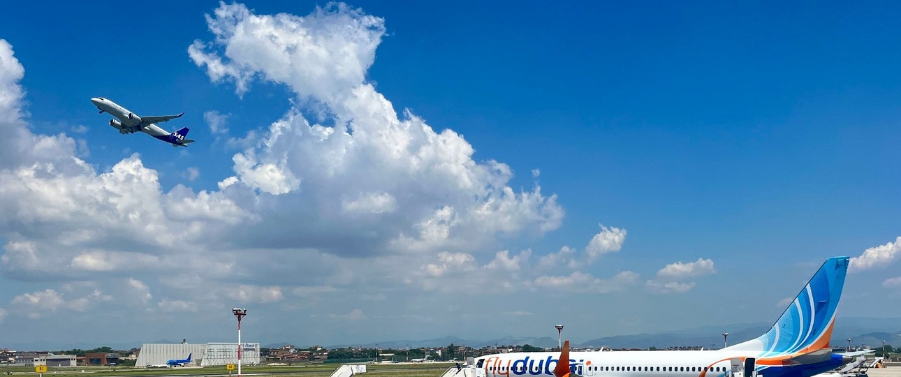 Boeing 737 Max 8 am Flughafen Neapel: Während der Schließung weicht die Airline nach Salerno aus.
