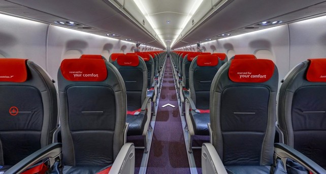 Kabine einer Embraer von Austrian Airlines: Was folgt auf die brasilianischen Flieger?