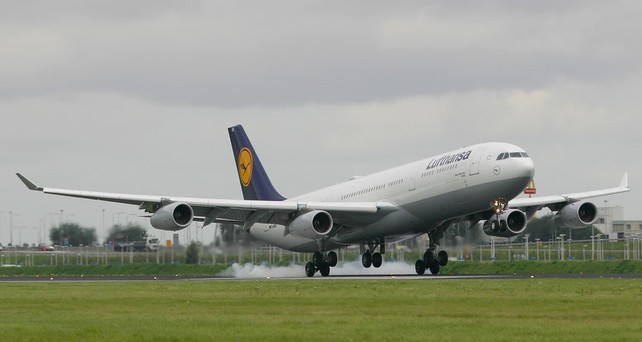 airbus a340-300 lufthansa piste