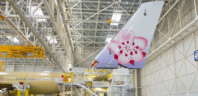 Airbus-Produktion: So sah China Airlines' erster A350-900 in der Entstehung aus.