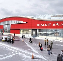 Visualisierungen zeigen, wie der Flughafen Iqaluit bald aussehen soll. So von der einen Seite, ...