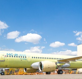 Prototyp der MS-21: Irkut möchte zu Airbus und Boeing aufschließen.
