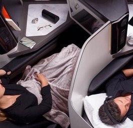 Opera-Sitz von Stelia: Die Airbus-Tochter hat den Business-Class-Sitz für Schmalrumpfflieger wie den A321 entwickelt.