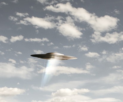 Zeichnung eines Ufos: Der Airbus-Pilot sah etwas an ihm vorbei flitzen.