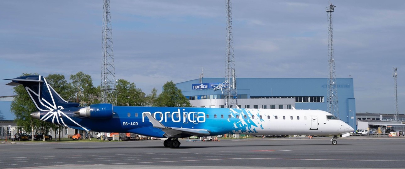 Bombardier CRJ 900 in der Lackierung von Nordica: Verluste zu hoch.