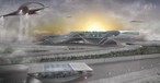 Der LDN Delta Airport wird auf vorfabrizierten Inseln im Themesedelta gebaut. Gestartet wird nur senkrecht. Erster Rang von Oliver Andrew.