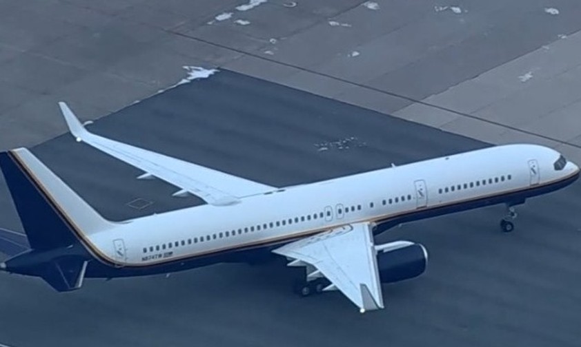 Die Boeing 757 des Justizministeriums der USA nach der Landung in New York: Diktator an Bord.