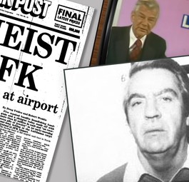 Ausgabe der New York Post, Nachrichtensendung, Hauptdrahtzieher James «Jimmy the Gent» Burke: Der Lufthansa-Raub sorgte 1978 für Schlagzeilen.