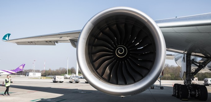 Die Trent-XWB-Triebwerke von Rolls-Royce sind die leistungsstärksten Motoren, die an einem Airbus Flugzeug montiert sind.