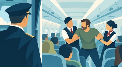 Unruly Passenger: Was darf die Crew mit  Pöbelpassagieren tun, was nicht?