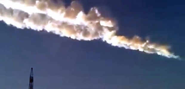 Aufnahme des Meteoriten über Russland: Tausende Verletzte.