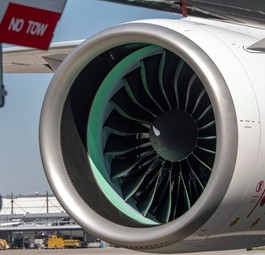 An einem Airbus A321 Neo: GTF-Triebwerk von Pratt &amp; Whitney.