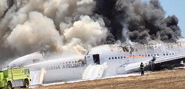 Die verunglückte Maschine von Asiana: Der Brand wurde rasch gelöscht.