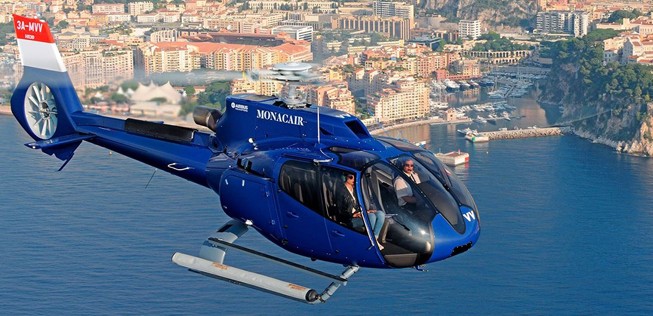 Helikopter von Monacair: Bald steigen Easyjet-Passagiere ein.