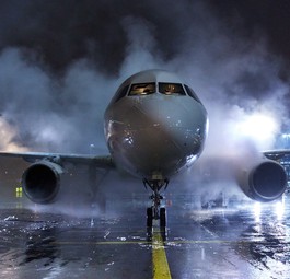 Airbus A319 von Lufthansa bei der Enteisung: Künftig auf neuem AOC?