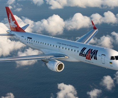 Embraer 190 von LAM Linhas Aéreas de Moçambique: Neue Destinationen.