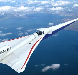 Lockheed Martin X-59 in einer Computerskizze: Überschallflug ohne Knall.