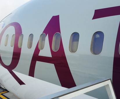 Qatar Airways: Alles stand still. 