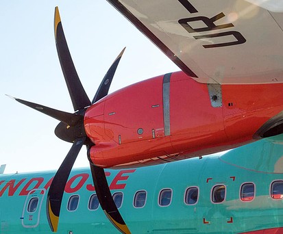 ATR 72 von Windrose: Eine Maschine flog Anfang April weg aus Lviv nach Polen.