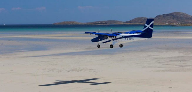 Der Stand ist am Barra Airport die Piste.