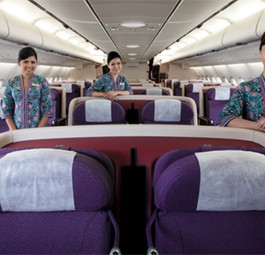 Kabine von Malaysia Airlines: Bald verfolgt die Airline alle Flugzeuge in Echtzeit.