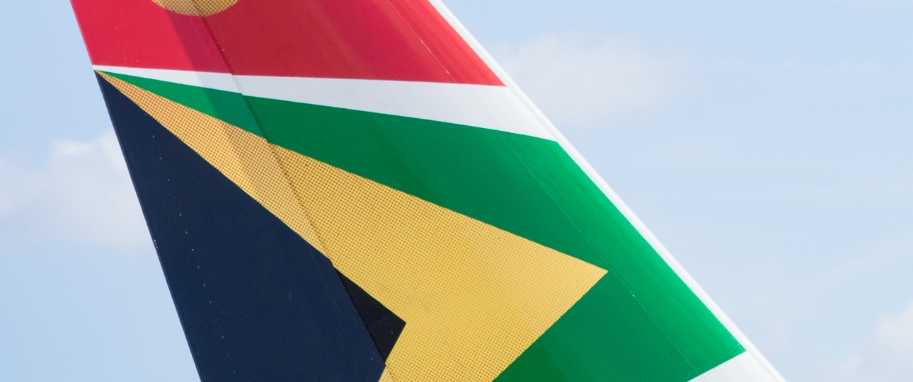 Leitwerk eines Fliegers von South African: Airbus A350 zur Verjüngung der Flotte.