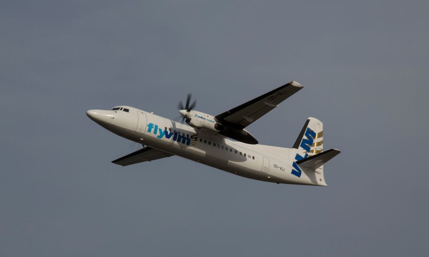 Fokker 50 von VLM: Die Sonne blendete die Piloten.