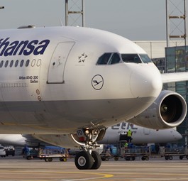 Airbus A340-300 von Lufthansa: Derzeit das Modell der Wahl Richtung Peking.