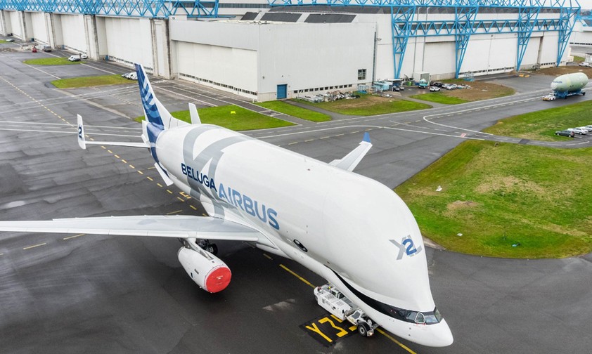 Das zweite Exemplar des Beluga XL bei Airbus in Toulouse.