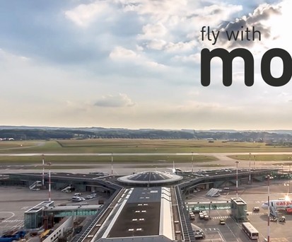 Flughafen Basel, Logo von Moov Airways: Die Airline arbeitet weiterhin an ihrem Start.