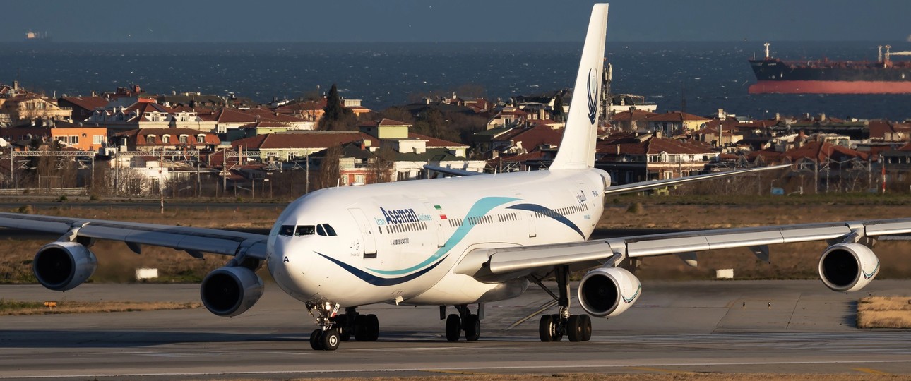 Der Airbus A340-300 noch bei Iran Aseman Airlines: Es ist der zweite Airbus a340. der je gebaut wurde.
