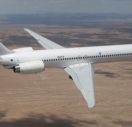 Die MD-90 mit dem Kennzeichen N931TB: Boeing hat sie für die Umrüstung ...