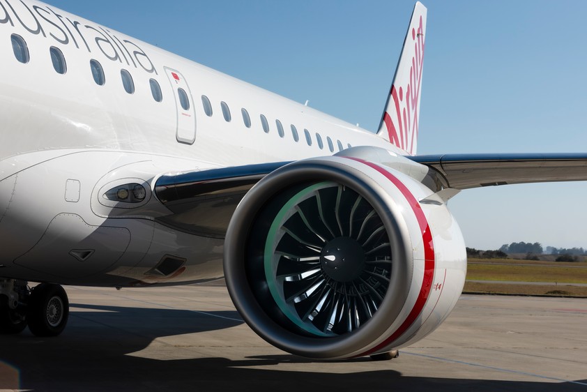 Die erste Embraer E2 in den Farben von Virgin Australia: Ersetzen die Fokker 100.