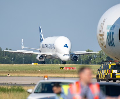 Beluga ST Nummer 4, hier zu sehen bei der ILA 2024: Kommt jetzt ins Museum Aeroscopia.